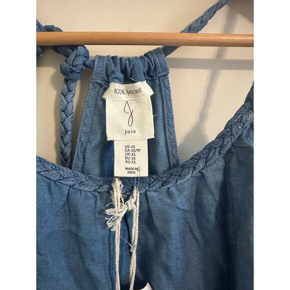 Joie NWT Lyocell Braided Tie Bac Chambray Top Size XS - Picture 3 of 3